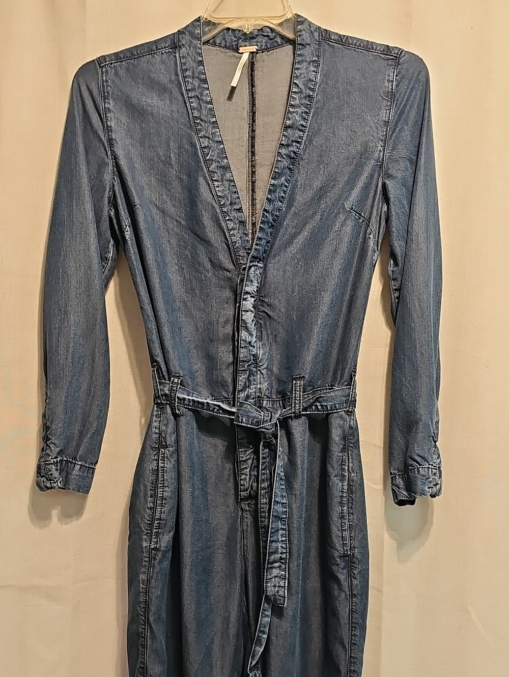 Free People Lou Denim Jumpsuit
